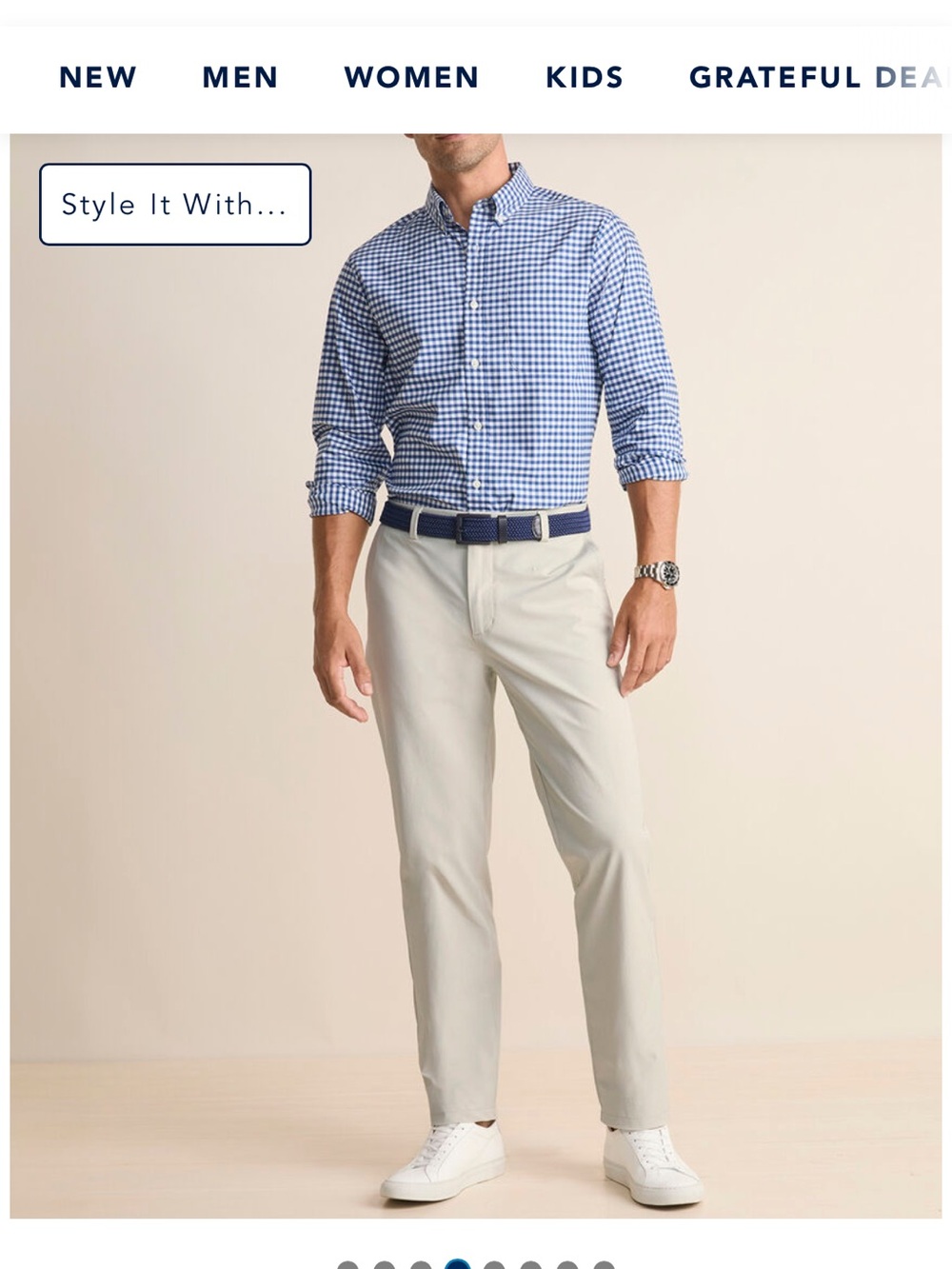 Vineyard Vines Men's Light Beige Performance Chinos